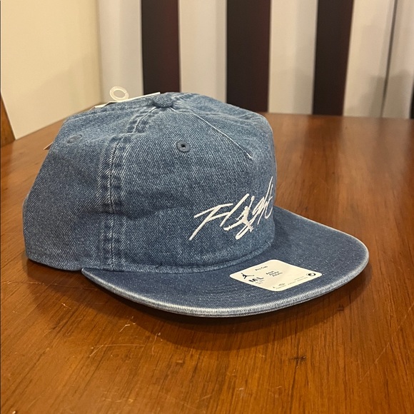 Nike Air Jordan Flight Pro Denim Hat Cap new blue Mens Size Medium / Large - Picture 1 of 14